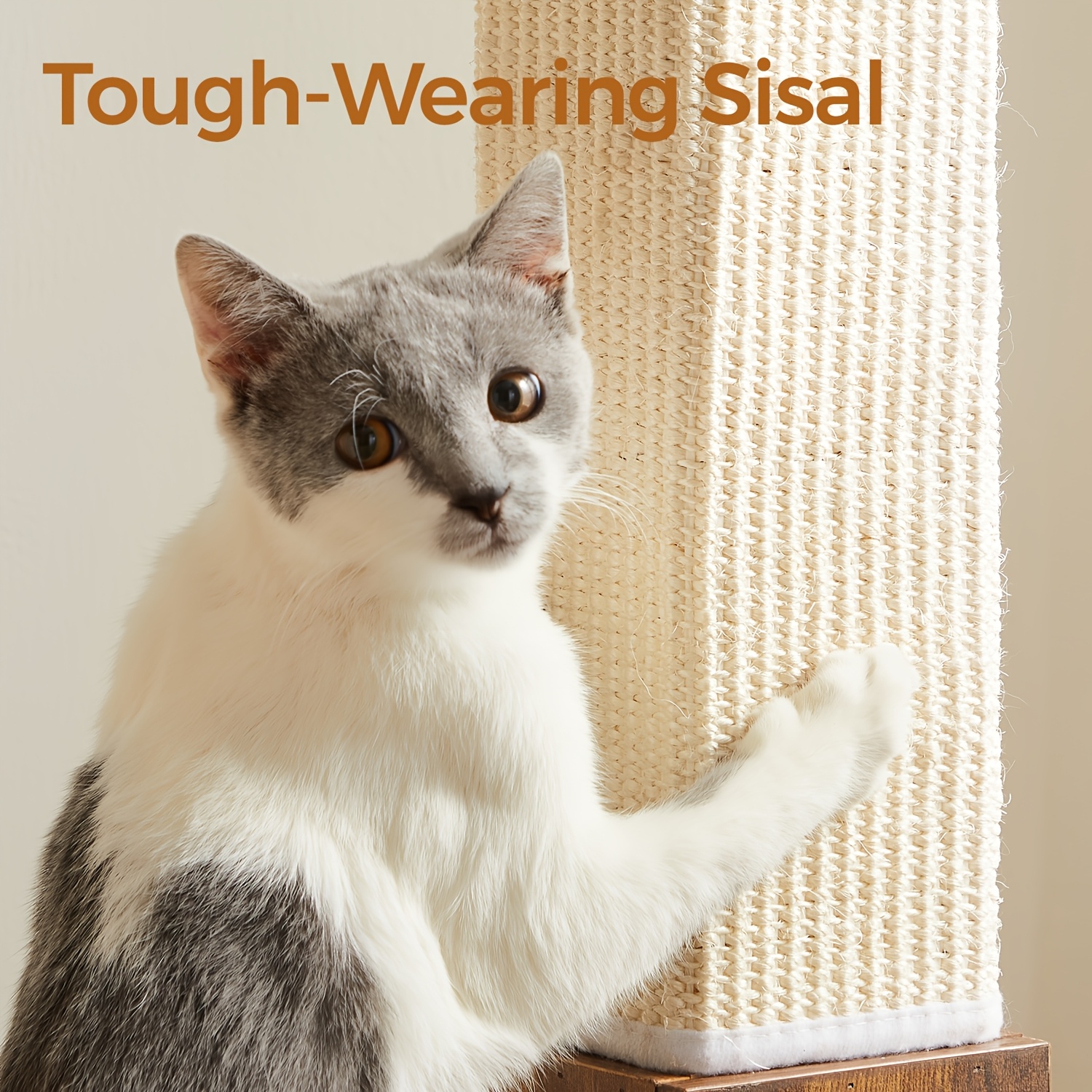 cat scratching post sisal rope cat   with dangling ball tall cat scratcher for indoor cats stable large base