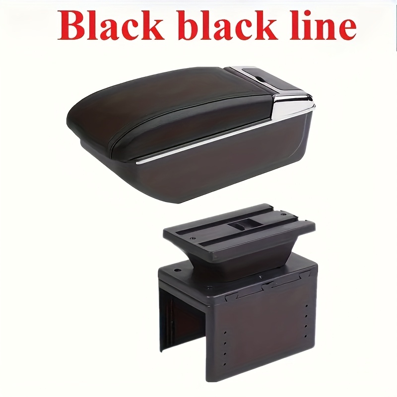 E-shop Universal Armlehnenbox, Universal Mittelkonsole Organizer, Auto Innenraum Modifikationszubehör, Schiebeplatte, Doppellagige Aufbewahrung,