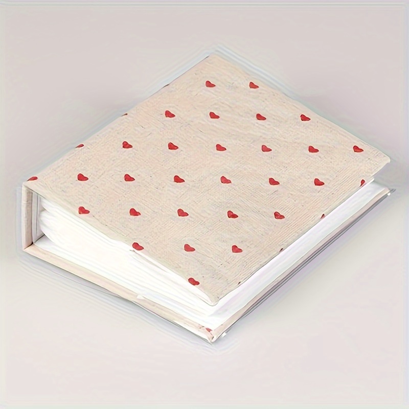 

6-inch Photo Album: Perfect For 100 Memorable Moments - Red Heart Design, 6x6 Inches, Universal Plastic Seals