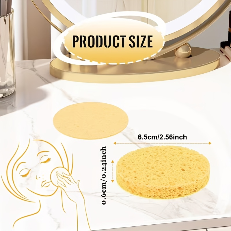 9pcs Natural Compressed Facial Sponges for Cleansing and Exfoliation