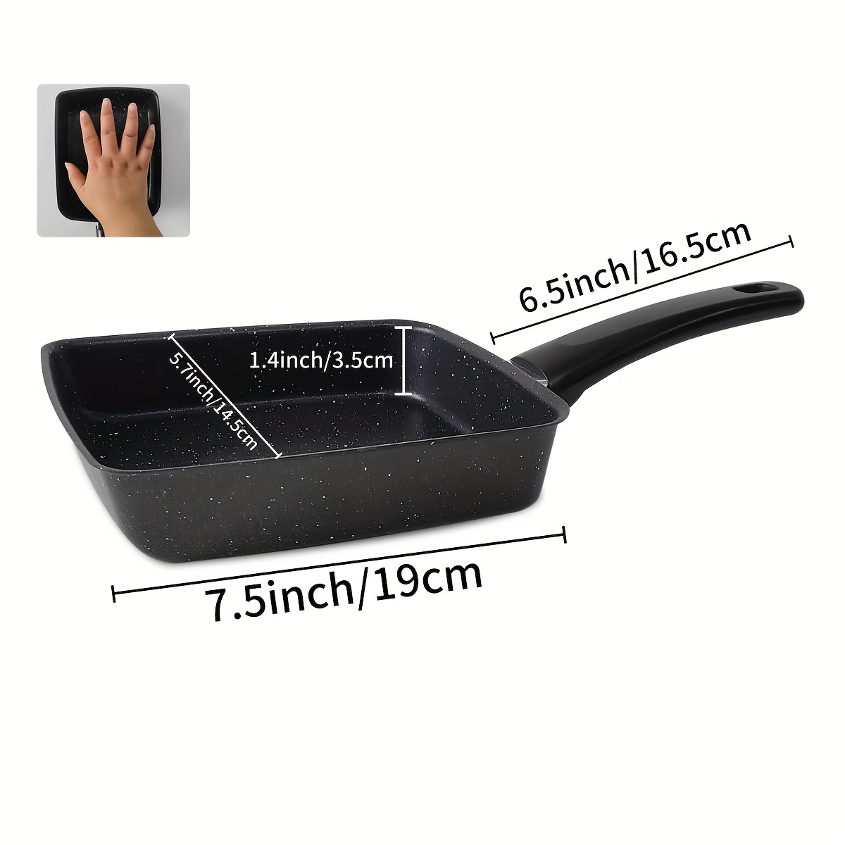 TEMU - Iron For , Burgers & - , Medical Stone Coated Handle, Dishwasher Safe