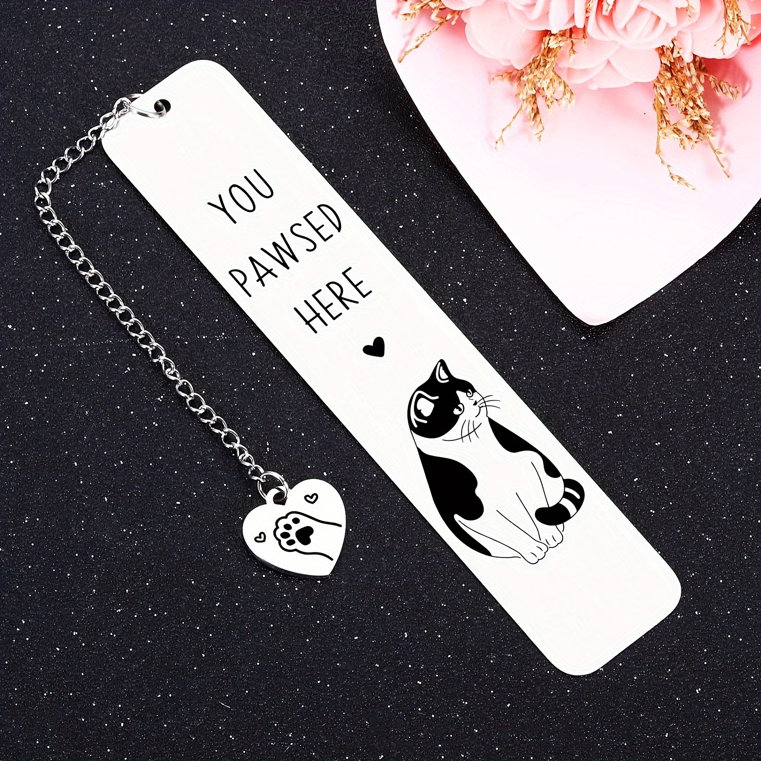 

Cat-themed Stainless Steel Bookmark - Perfect Gift For Cat Lovers, Readers & Friends On National Or Women's Cat Festival, Cat Accessories