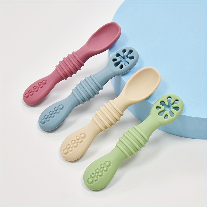 

's First Feeding Spoon - Soft Silicone, Food-grade With Holes For , & - Ideal For Halloween, Christmas, Thanksgiving