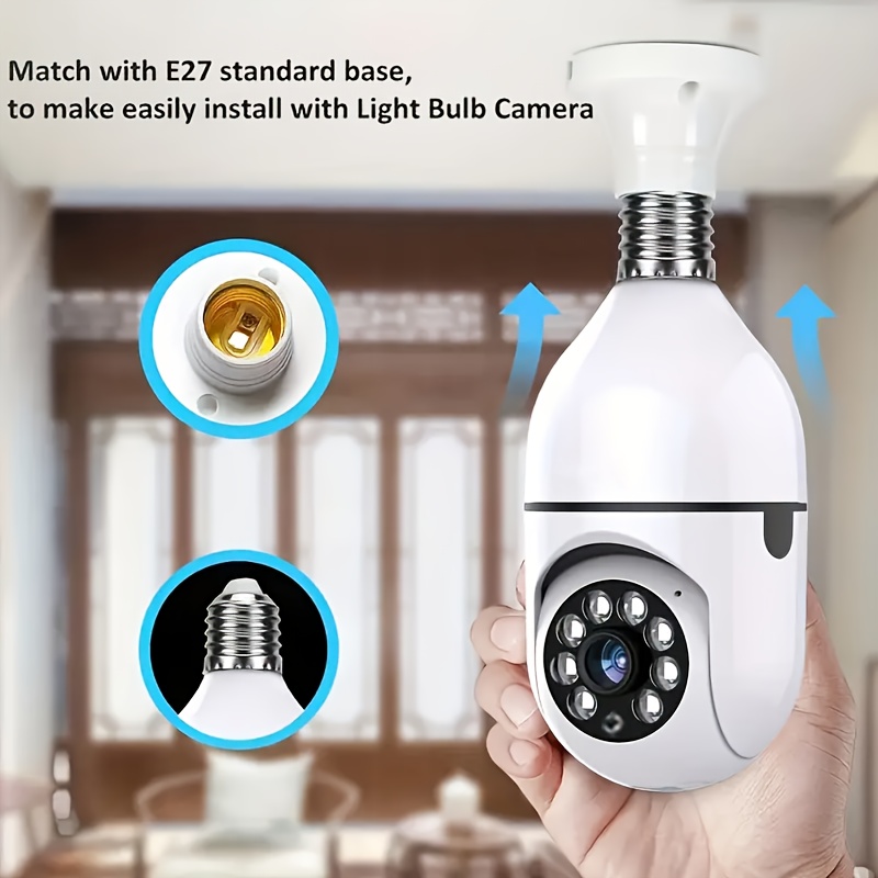   camera 360 panoramic   camera smart   e27 light bulb security camera night vision two way audio not including sd card need to purchase separately Product details 2