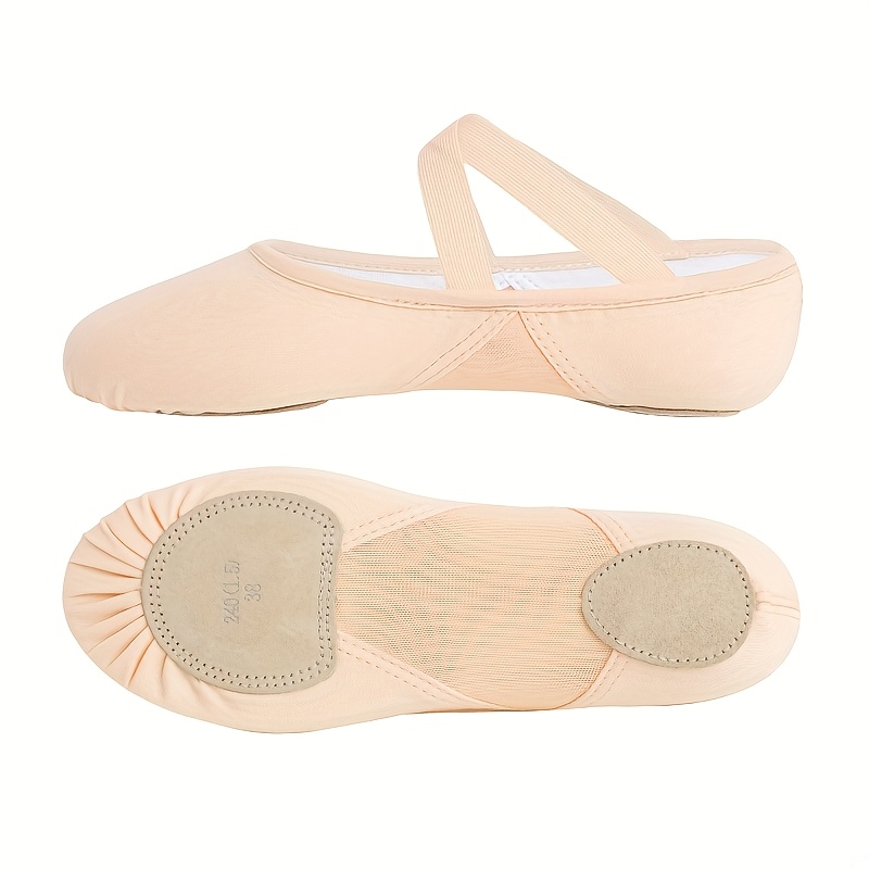 TEMU Daydance Women&;s Pointe-ready - Soft Sole & Pu Cushioned, Mesh Splicing Upper With Pull-on Closure, Dance Shoes For Gymnastics, , Stage