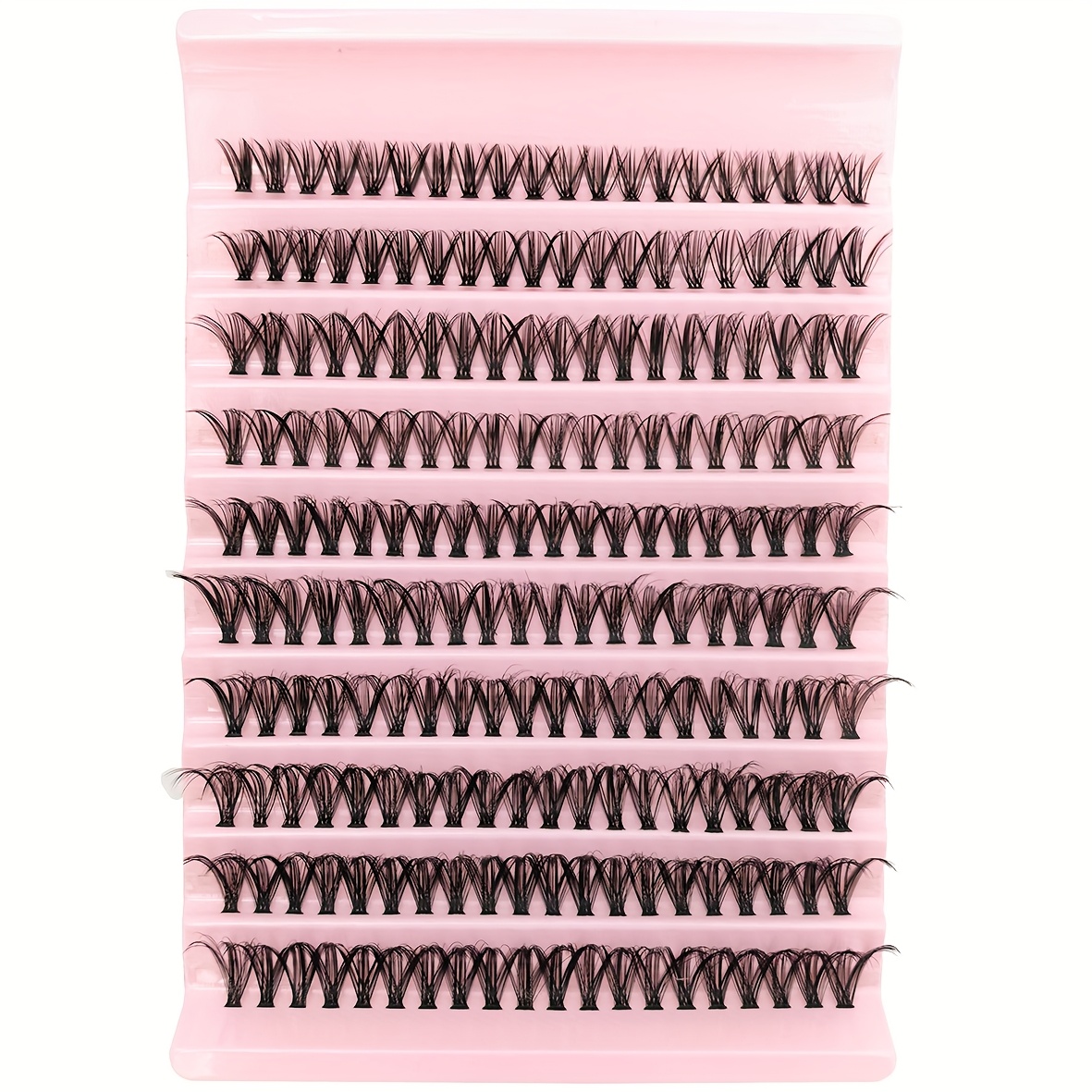 Image of Cluster Lashes 200pcs, 60d False Eyelashes Individual Curls – Easy Makeup Secret For Big Eyes, Reusable & Perfect For Beginners And Daily/stage Use