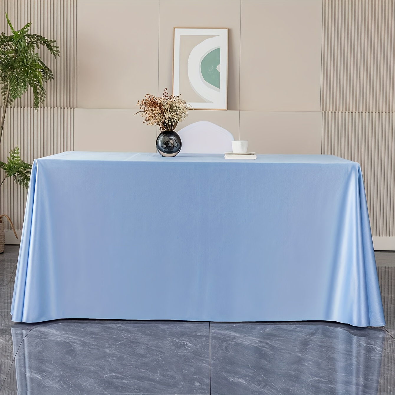 

Elegant Solid Color Polyester Tablecloth - Rectangular Tables, In Multiple Sizes, Ideal For Birthdays, Weddings, And