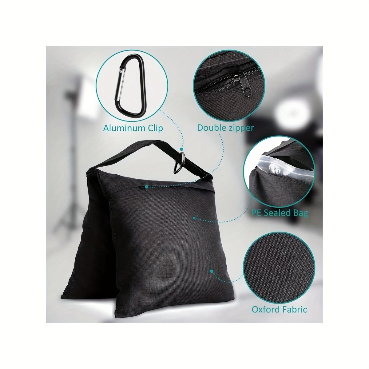 1pc 4pcs sandbag weight bag for lightweight photography video equipment heavy duty   bag photography tripod rain canopy   up tent umbrella base fishing chair picnic table multi tool accessories multi tool accessories 0