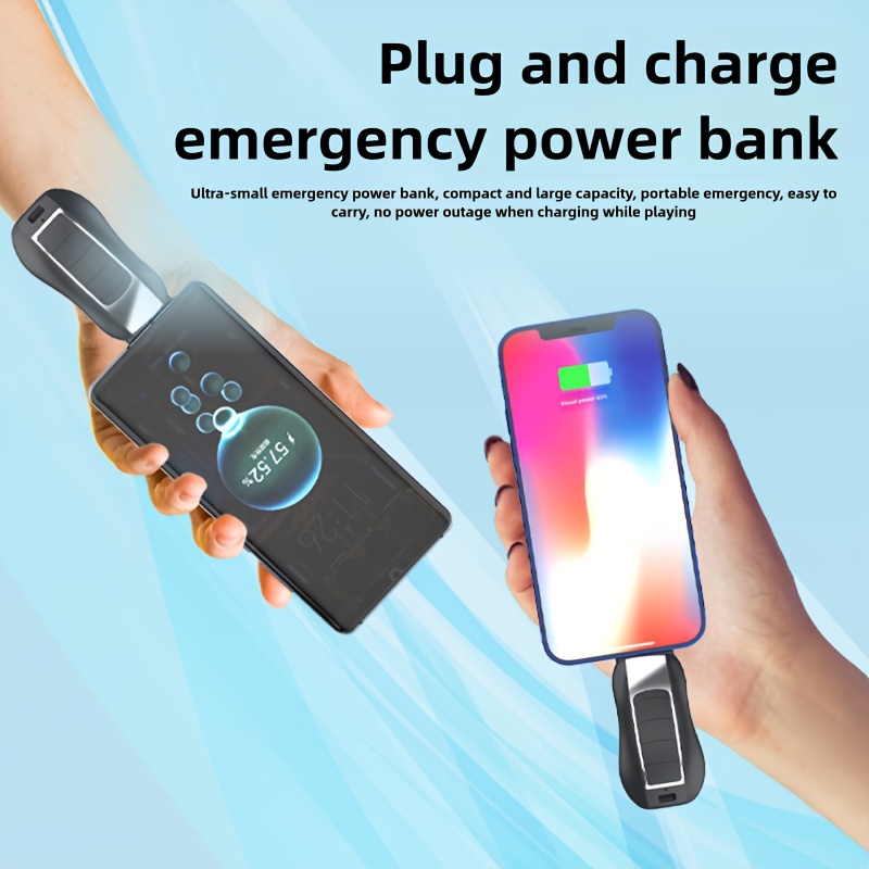 

Keychain Portable Charger, Two-port Mini Emergency Ultra Compact External Power Bank, , Cell Phone Charger