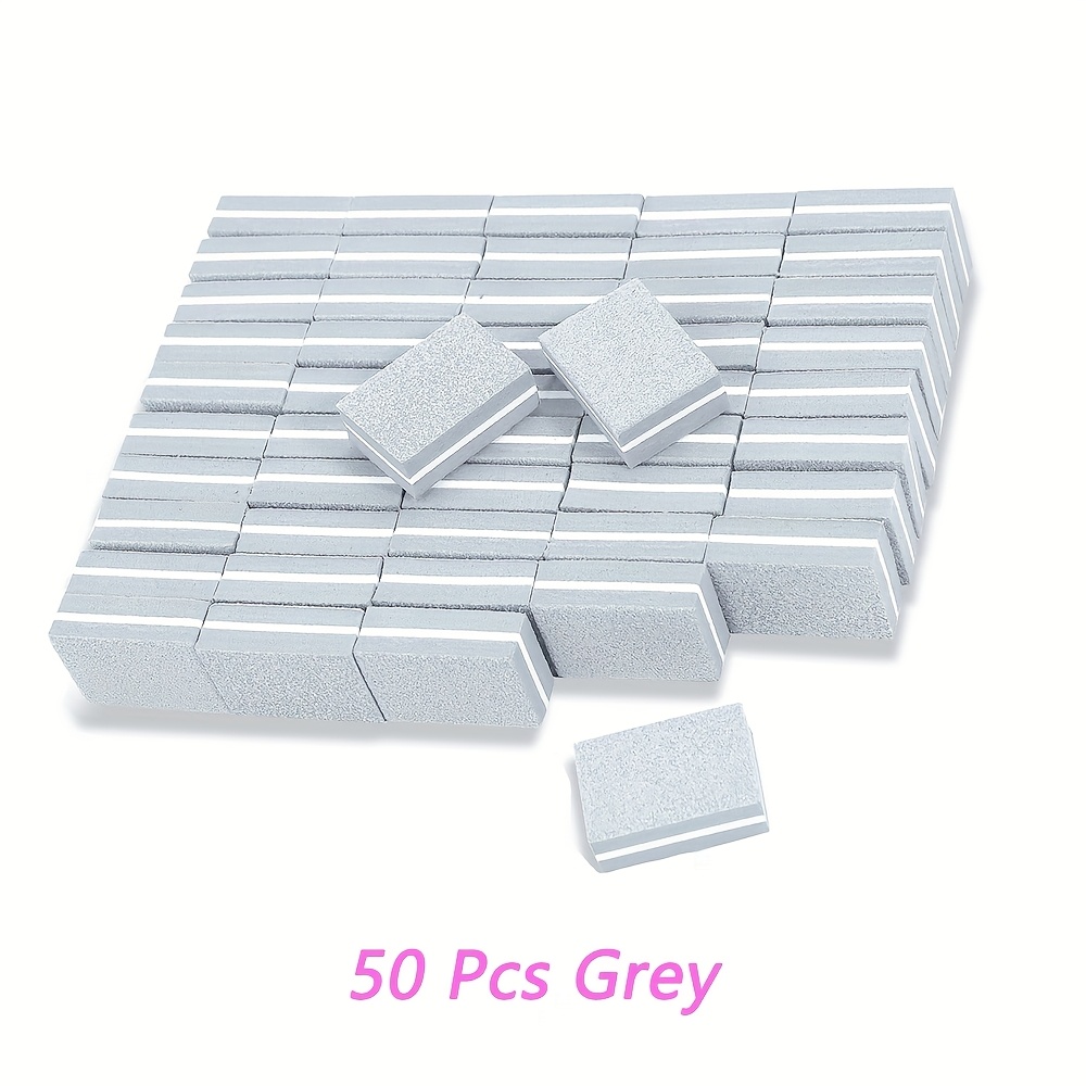 50pcs Tasteless Double-sided Soft Manicure Sanding Candy Style Nail Buffers Block Multi Purpose Washable Nails File Tool Adult To Use Random Color
