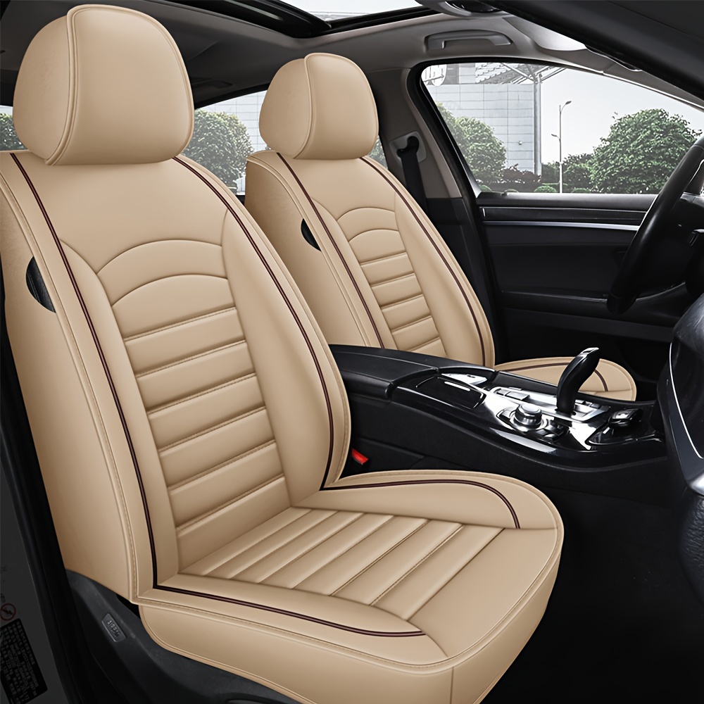 

2pcs Set Fit Leather Car Seat Covers - , & Comfortable For Suvs, Trucks & Cars