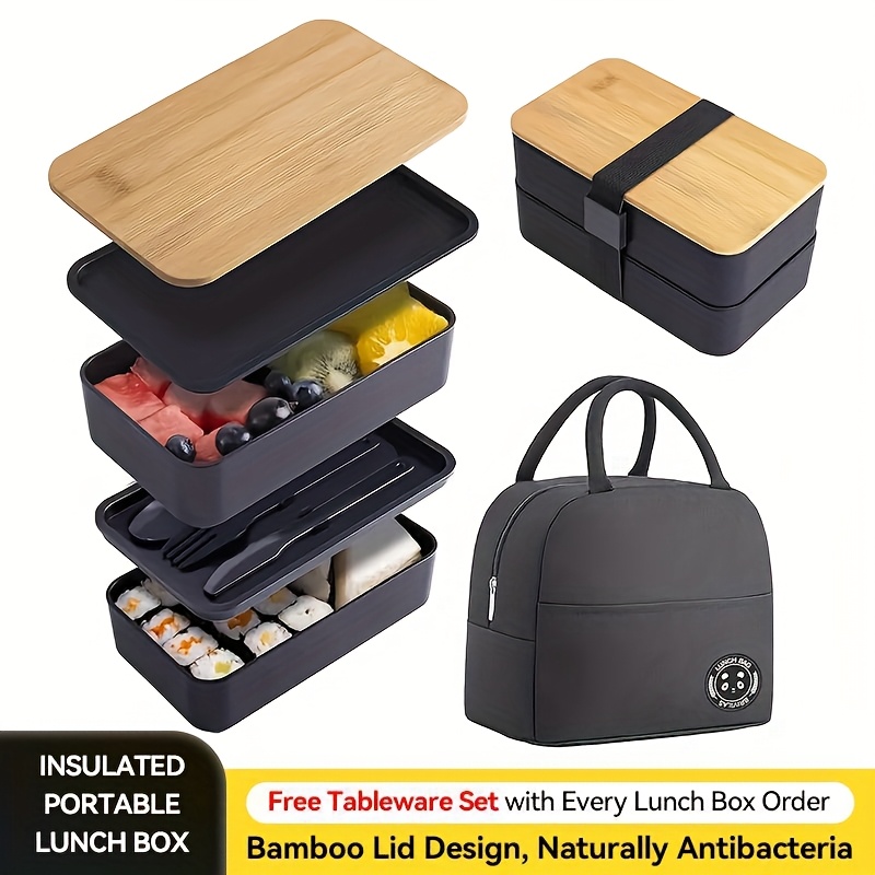 set lunch box set lunch bag cutlery lunch container Temu Germany