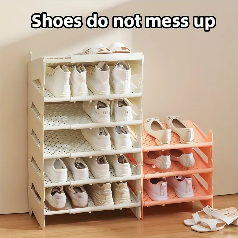 2/4 Layer Adjustable Shoe Rack, Stackable Shoe Organizer, Space-Saving Storage Shelf, White, Home and * Shoe Tower, Entryway Shoe Organization, Adjustable Shoe Rack, Space-Saving Shoe Organizer, Shoe Organizer Rack, Storage Corner Floor Shoe Rack, Entryway, *, Closet, Living Room, Garage, *.