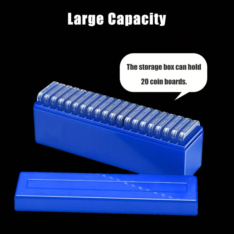 6 Pack Plastic Storage Boxes For 20 Certified PCGS / NGC Coin Slabs – Blue ABS Holder
