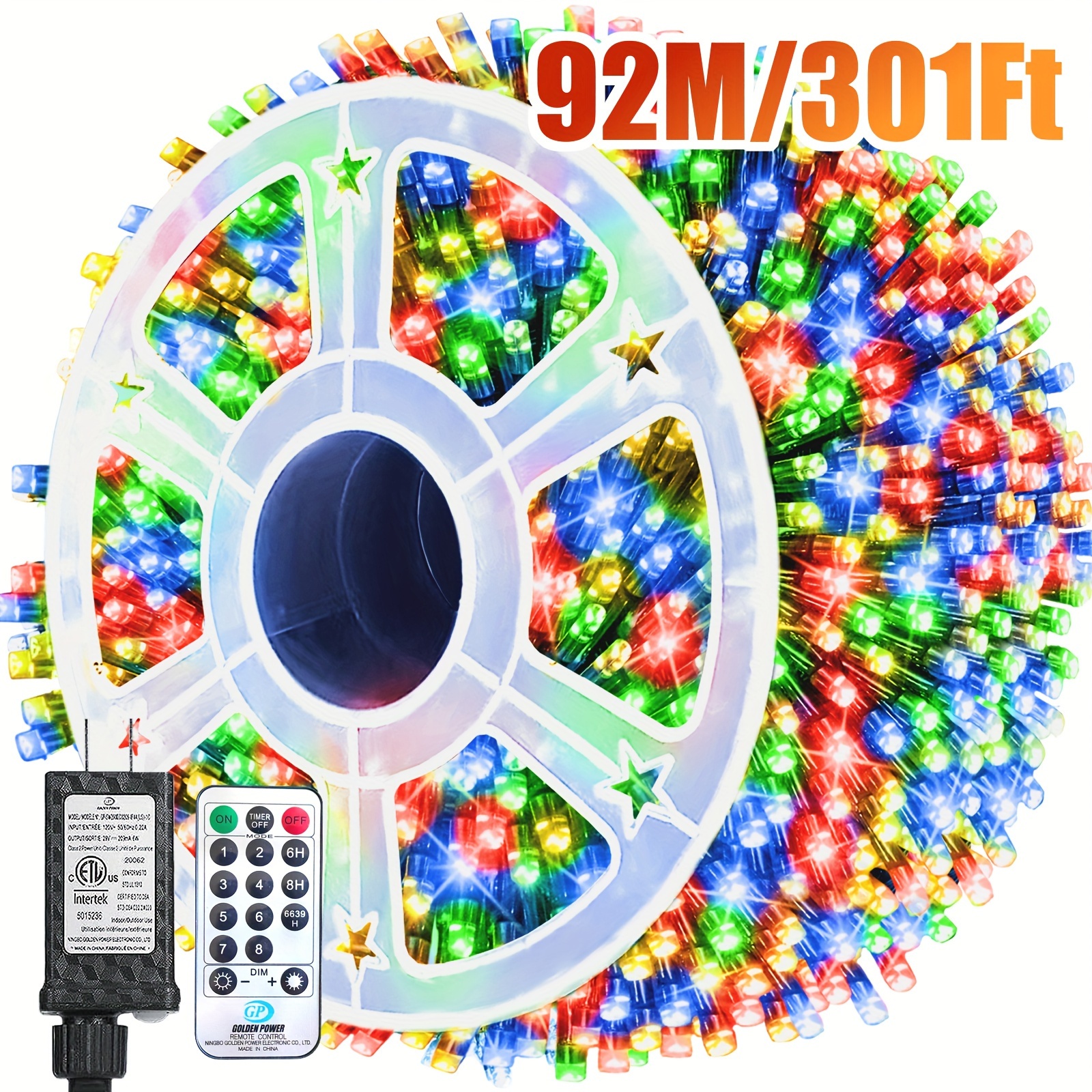 

900 Led 295ft Christmas Lights Qutdoor, String Lights With 8 Modesremote Control, Timer & Memory Christmas Tree Lights For Garden Yard Partyholiday Decor