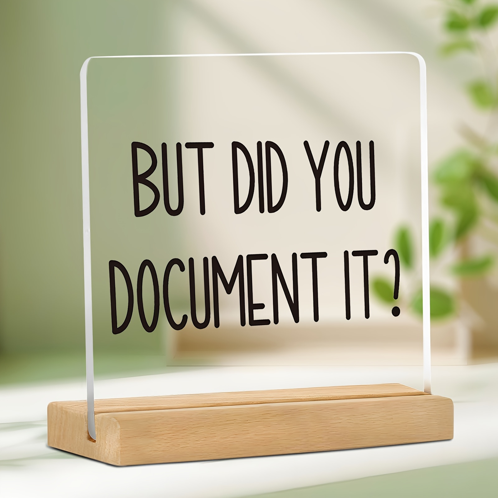 Image of A Single Piece Of An Acrylic Logo For Office Decoration, Featuring A Rustic Square Design, Measuring 4x4 Inches, Perfect For Desktop Display And Shelf Additions Halloween Christmas Decoration