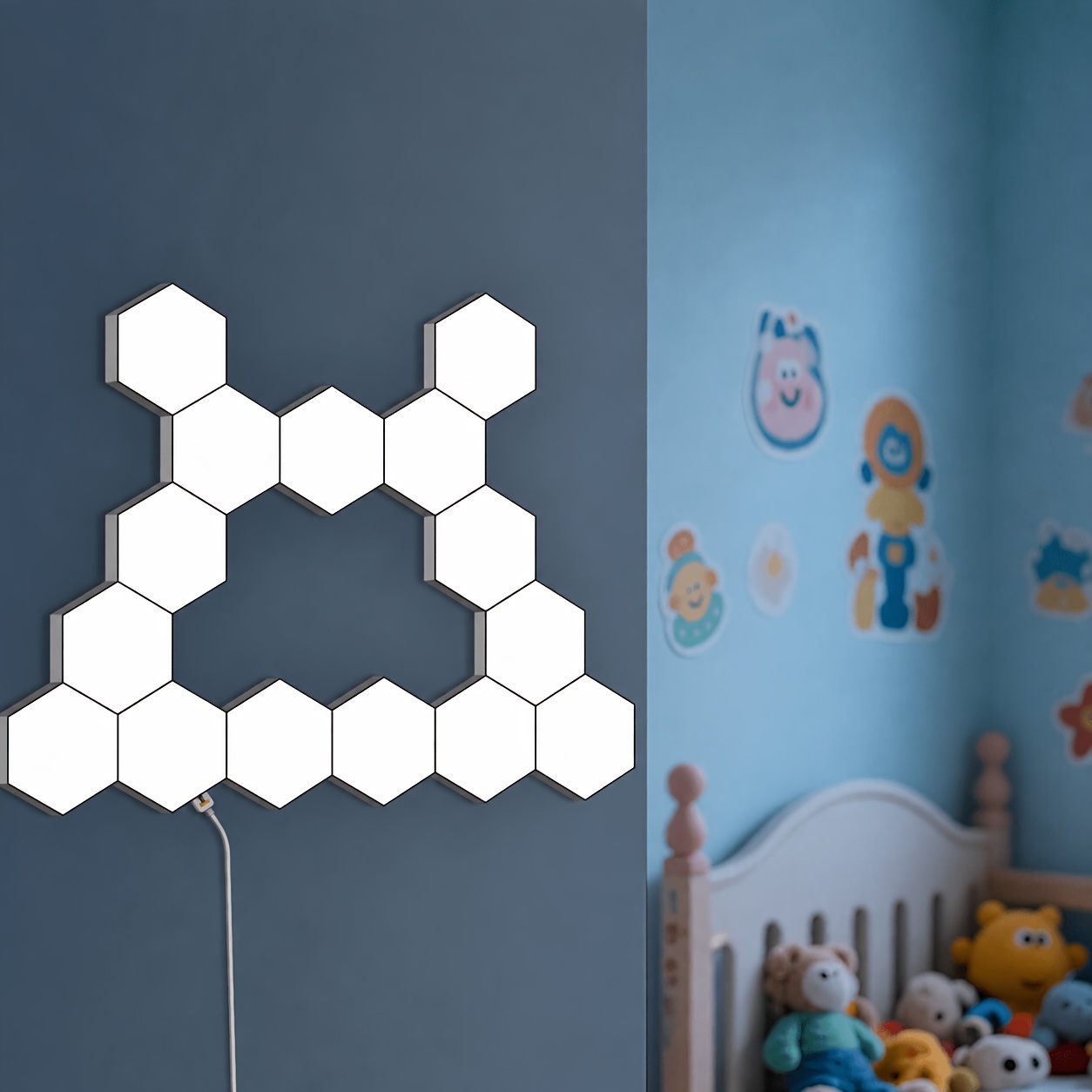 Smart Touch-Control Light with Hexagonal Modular Panel Design