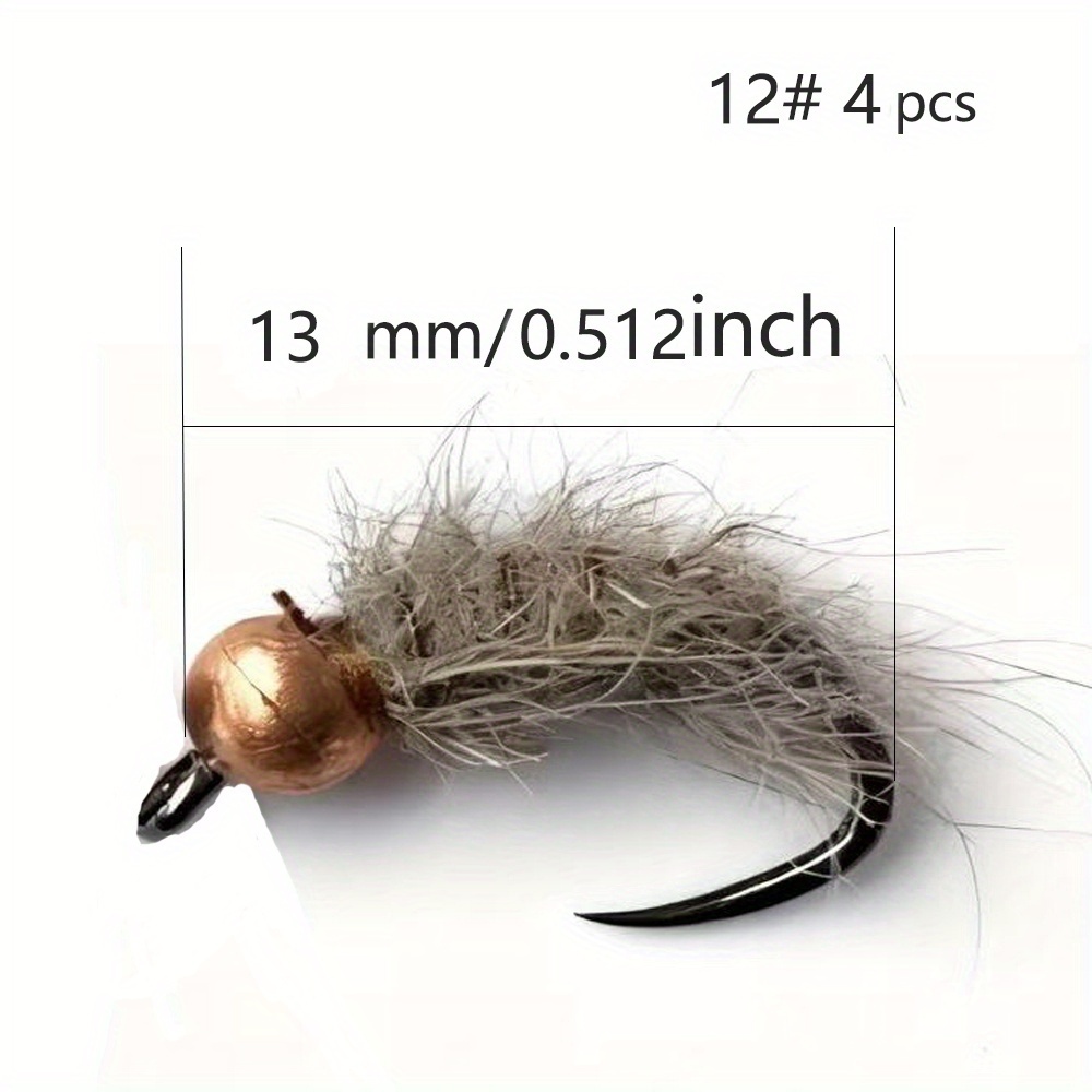 E-shop 4/6 Stück Neuer Fliegenköder, handgefertigter Fliegenköder, Fischhaken aus Kohlenstoffstahl, natürlich geflochtener Körper, verlockender.