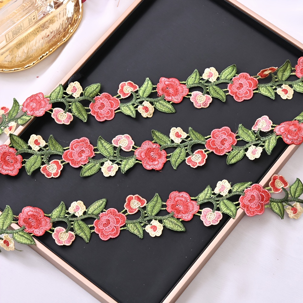 Image of Precision Embroidery Clothing Decoration Scalloped Ruffles Small Floral Trims Water-soluble Embroidery Clothing Decoration Materials