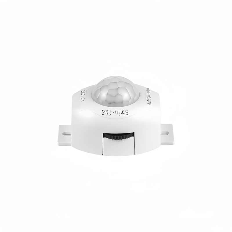 TEMU 1pc DC5V-24V Sensor de Movimiento Nocturno Ajustable PIR Detector Infrarrojo de de Temporizador Ajustable para Iluminación