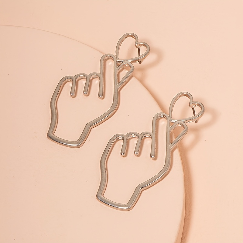 TEMU Un par de elegantes aretes de con un diseño hueco minimalista, perfectos para el uso diario o como regalo para las fiestas
