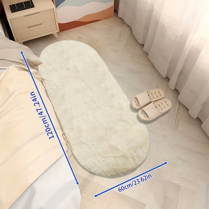 Image of Luxury Oval Hair Pad, Soft And Skin-friendly - Easy To Care For, Perfect For Bedroom And Living Room Decor, Living Room Carpet