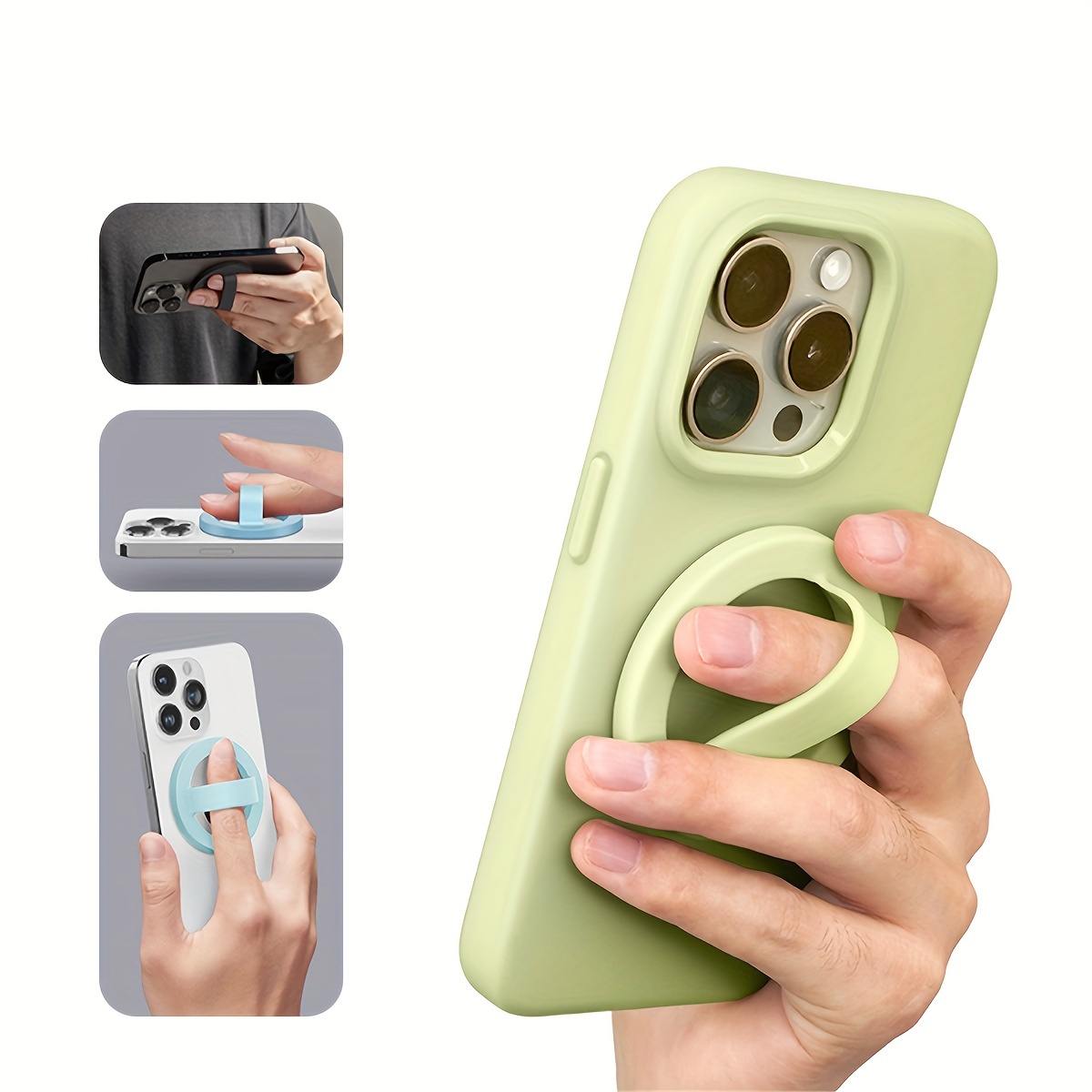 

Magnetic Silicone Phone Case With Grip For Iphone 15, Comfortable Powerful Hold, Compatible With Magsafe, Protective Cover, No Battery, No Electronic Components