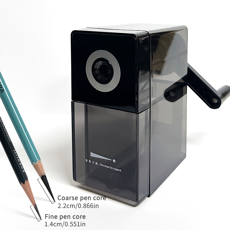 TEMU Sketching Pencil Sharpener, Hand Cranked Automatic Sharpener For Charcoal Pencils, - Adjustable 7-level Manual Sharpening, Suitable For 6-8.2mm