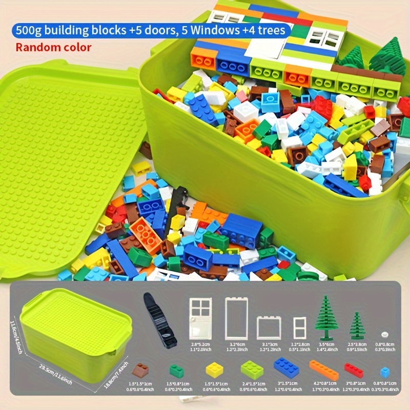 Bulk Building Blocks Toys Storage Box Blocks Compatible With Classic Blocks Windows Doors Trees Bricks Parts Toy Gifts