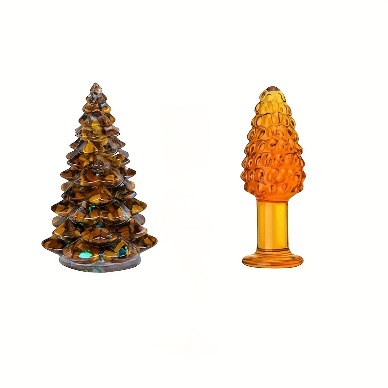 

1pc Glass Sparkling Christmas Tree Ornament For Holiday Display