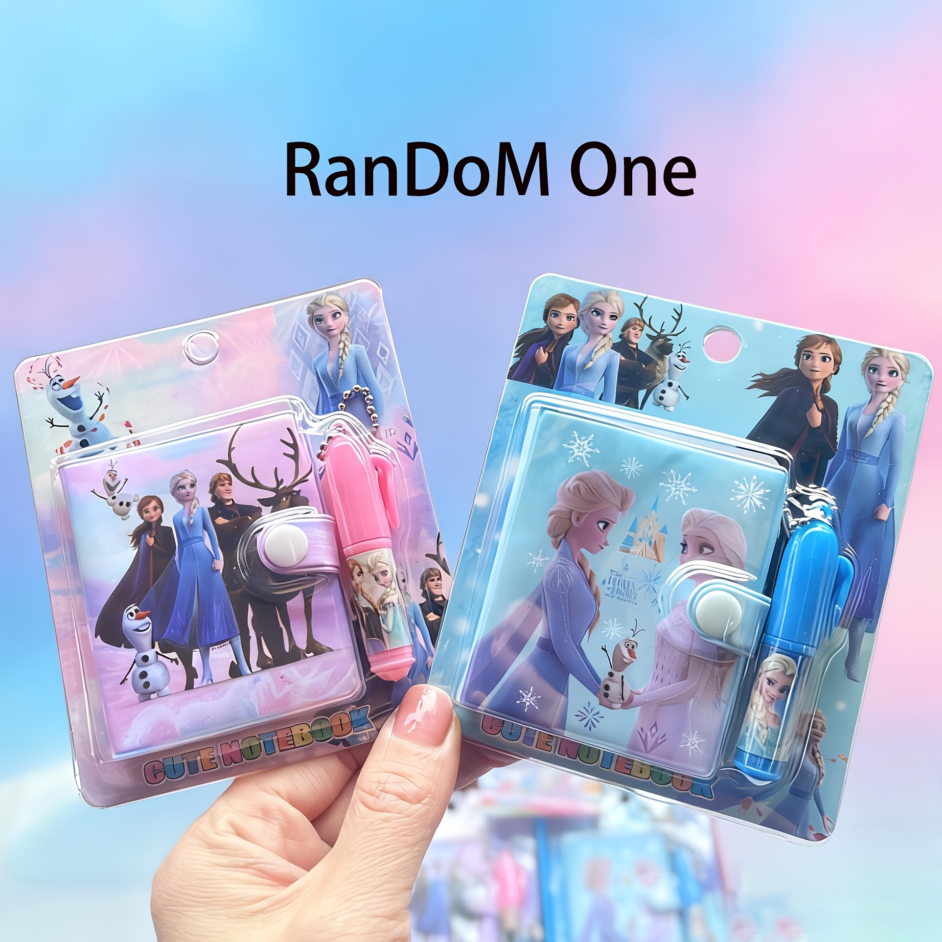 TEMU 1pc Frozen Notebook & Ballpoint Pen With - Portable Ruled Diary Suitable For, Office, Birthday Gifts For,, - Frozen Themed Journal, Paper Book