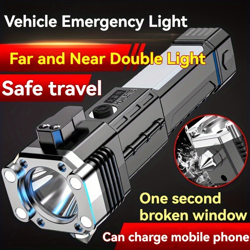 

1pc Car Safety Hammer, Multi-function Flashlight, Emergency Escape Hammer, Fire And Emergency Rescue Tool