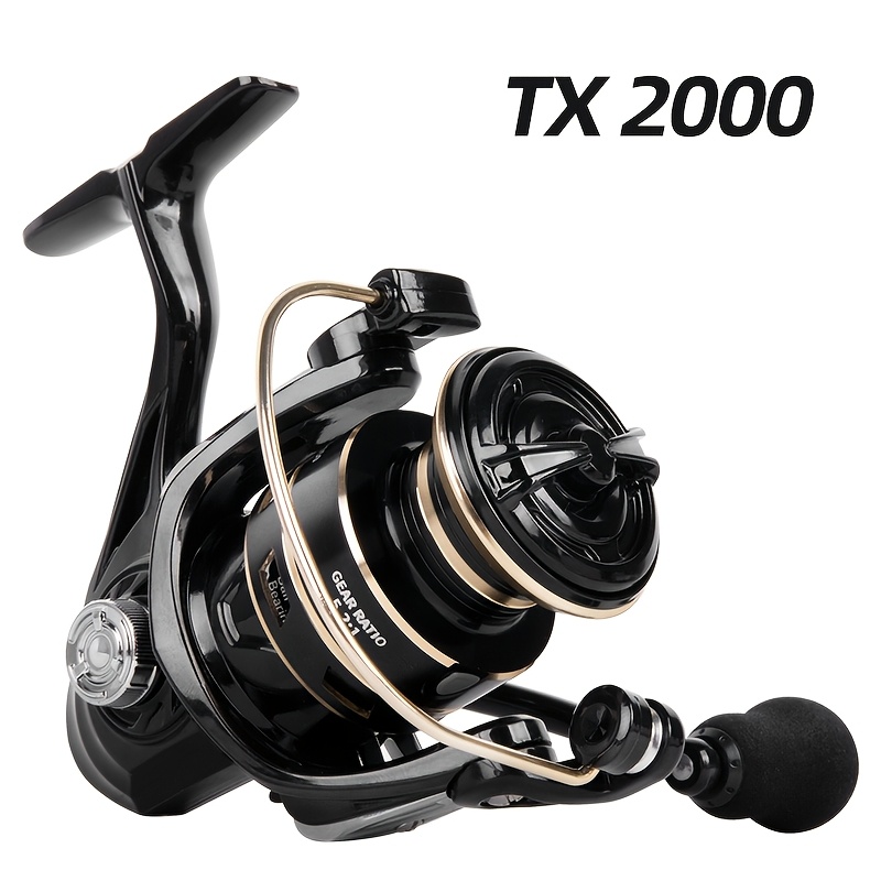 TEMU Moulinet de pêche spinning BILLINGS, frein de 12KG/26LBS, d' haute vitesse 5.2:1, bobine en métal, poignée EVA confortable, moulinet durable et