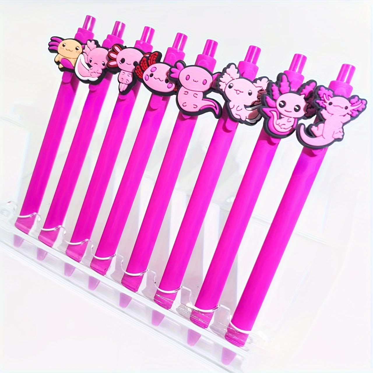 

10pcs Axolotl Gel Pen Cartoon Pink Series Axolotl Style Pen Stationery Style Random