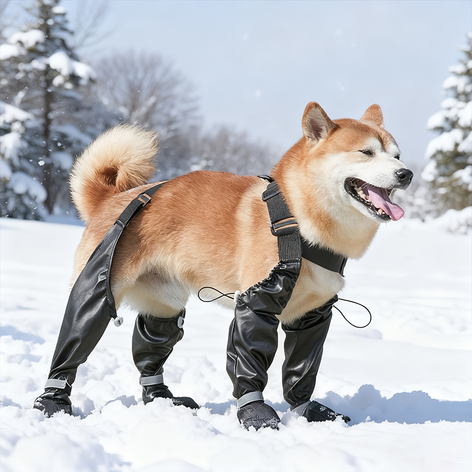 Non-Slip Dog Boots for All Sizes, Adjustable Buckle Closure