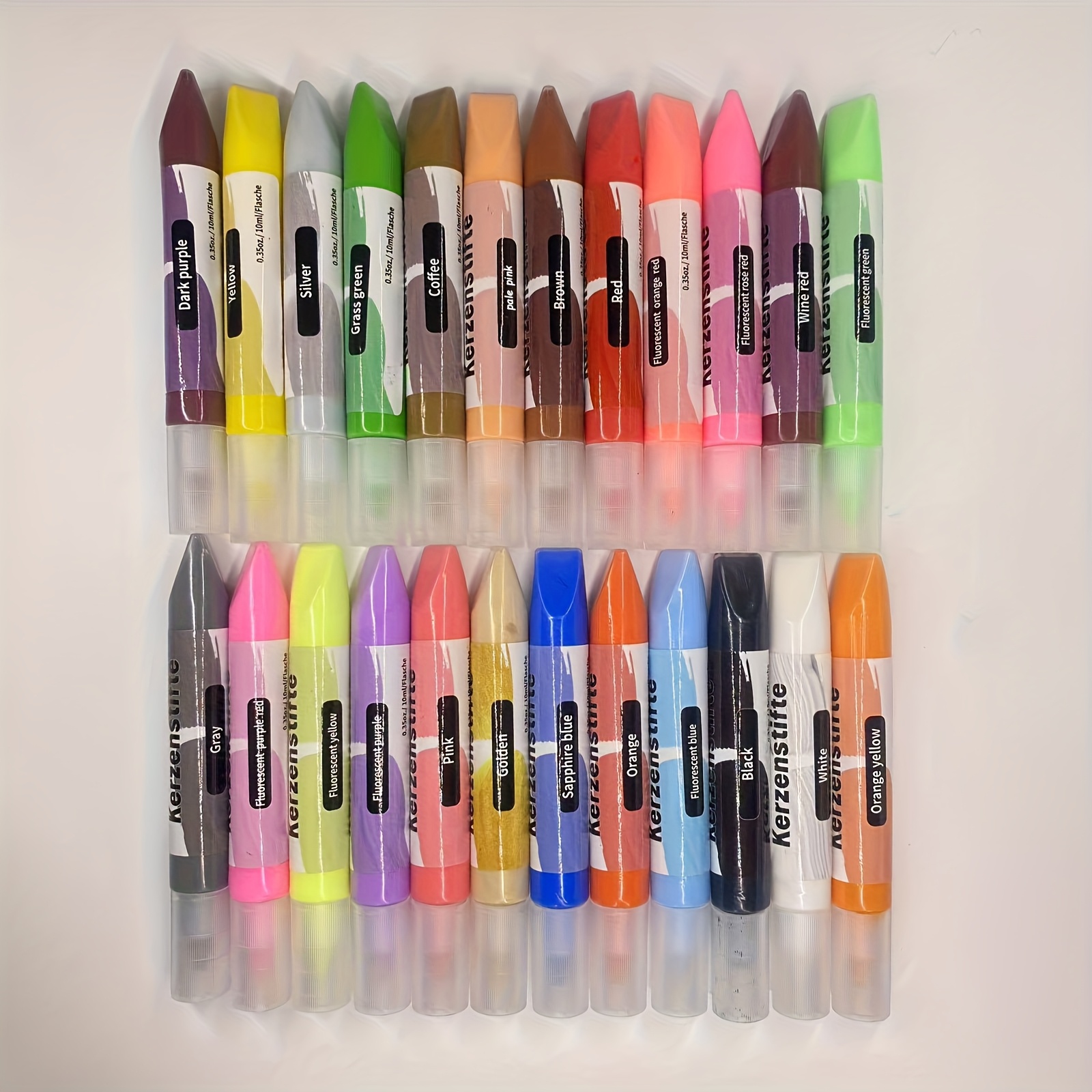 24pcs 3d Outline Paint Pens, 24 Colors, 10ml Per Pen Handmade Painting For Ceramic, Metal & Plastic Creative 3d Painting Art Crafts For Professional Art Use