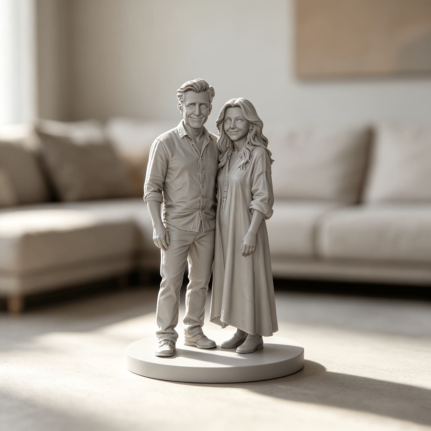 TEMU Figurines Modèle de portrait 3D : Couple personnalisé dans une , capturant un moment indéfectible dans la ! Une collection de milliers d' de