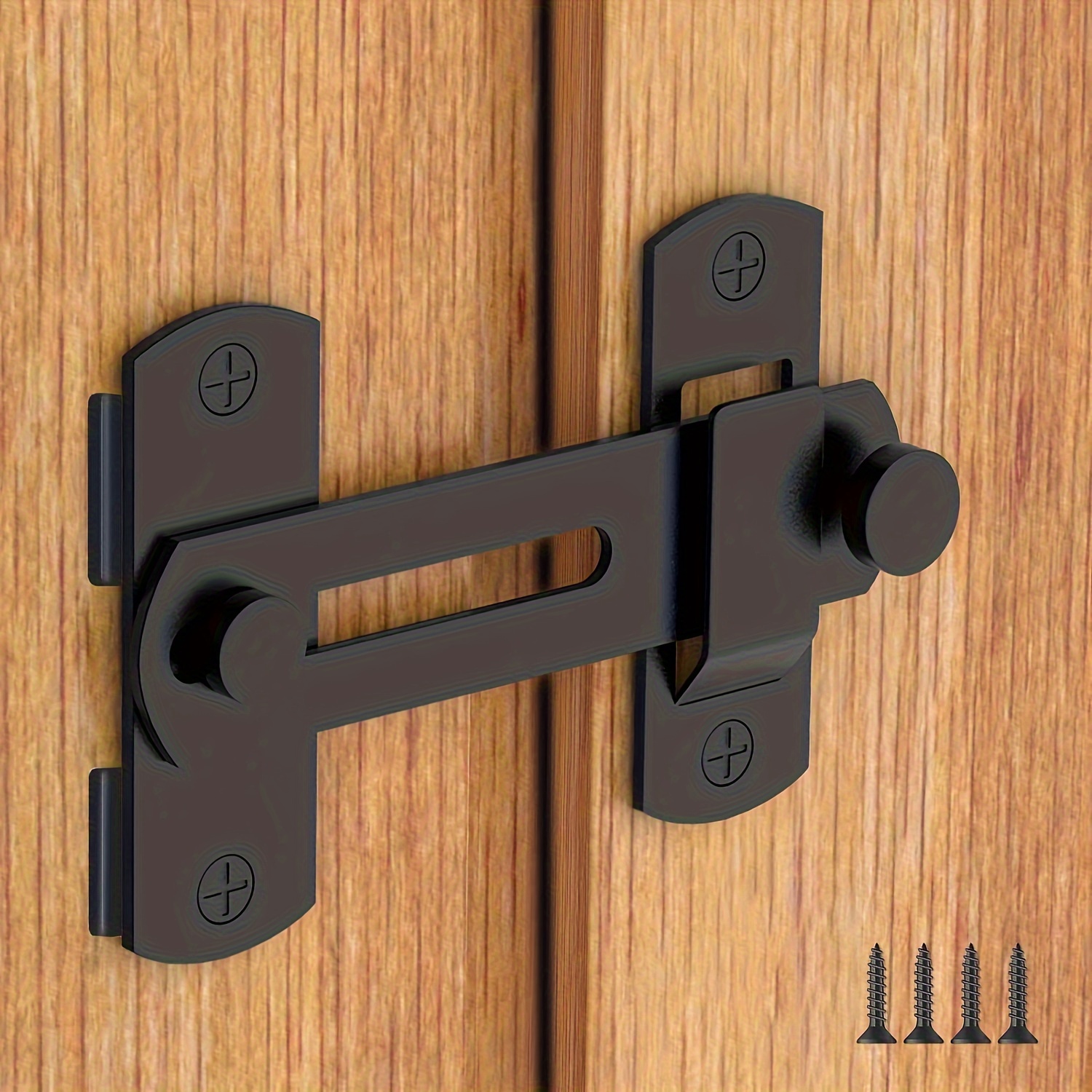 TEMU 3-inch Stainless Steel Door Latch - Easy Install, 180° Pivot For Secure Locking - Ideal For Barn Doors & Pet Cages