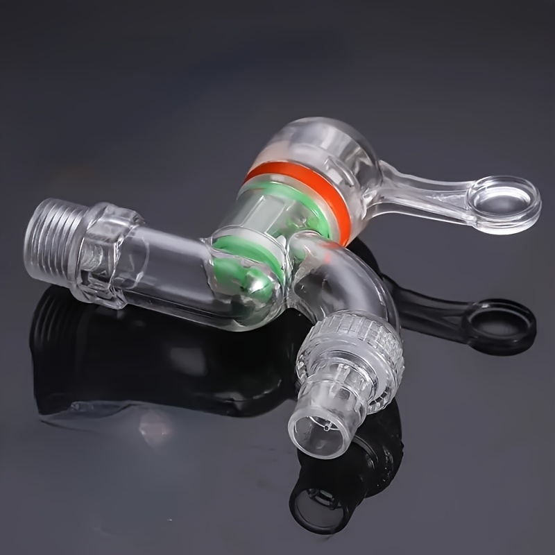 Image of 1pc Transparent Plastic Faucet For Laundry Room And Household Use, Suitable For Washing Machines, Christmas Gift, , Durable