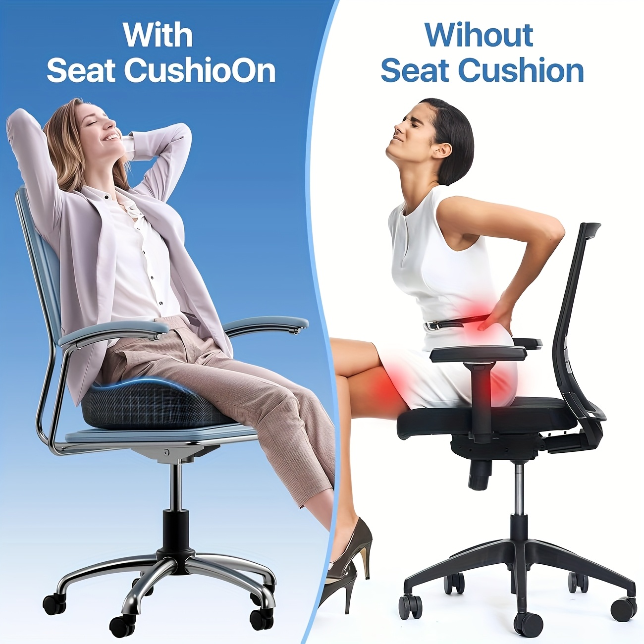Silla de oficina ergonómica de espuma de memoria con diseño rosa y blanco, 1 pieza - Tela duradera, lavable a mano, base giratoria de 360°, soporte lumbar de 5 puntos para largas horas de comodidad - Ideal para regalos de oficina en casa, coche, escuela, cumpleaños y Día de San Valentín, silla de oficina ergonómica, comodidad de la oficina en casa, diseño moderno de silla, tela transpirable