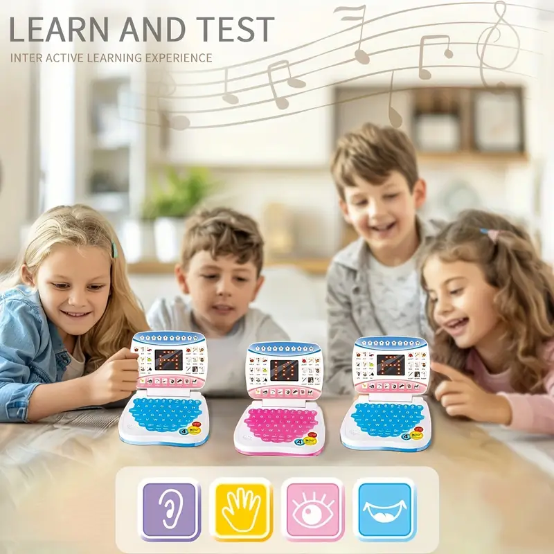 learning computer toy laptop model electronic education multiple functions of letters numbers music suitable for boys and girls over 3 years old childrens educational toys battery not included details 5