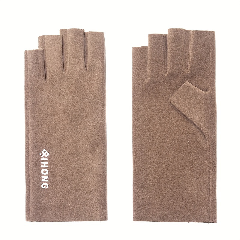 TEMU Gloves A Pair Of Women's Size Autumn And Winter Warm Self- Gloves Flexible Touch-screen Typing Open- Indoor Office -friendly Cold-resistant Slim