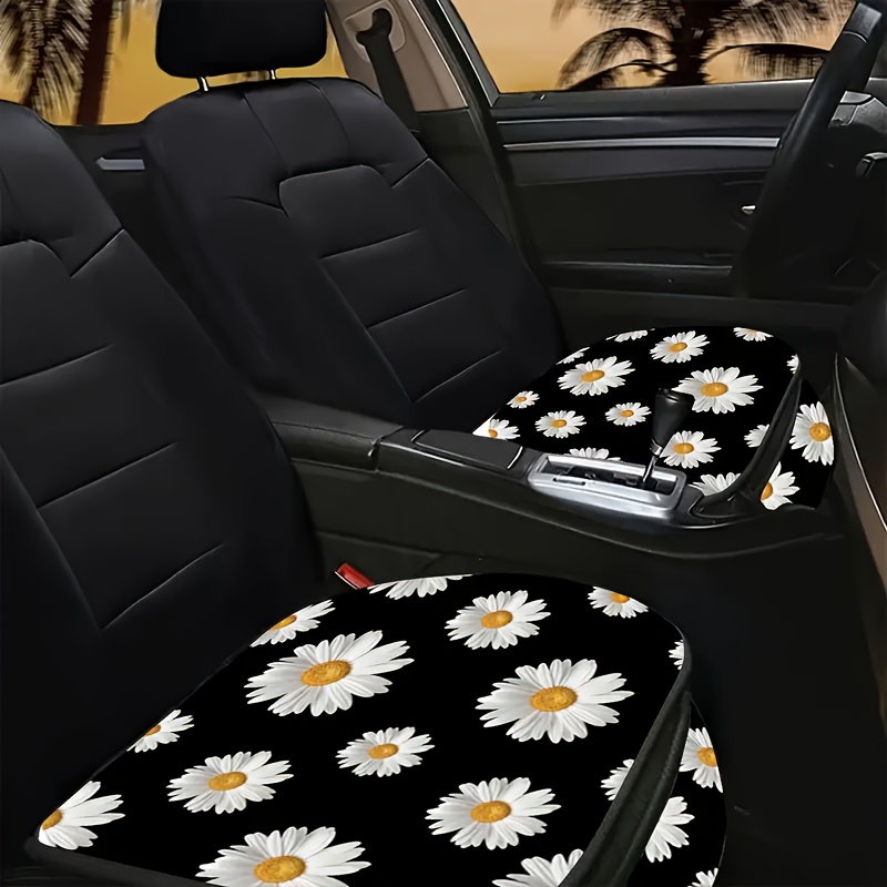 

Daisy Pattern Car Seat Cushion Front Seat Rear Seat Cover, Non-slip Rubber Bottom Cushion Protector, Universal Sedan Suv Van Breathable Car Interior Chair Cover Cushion
