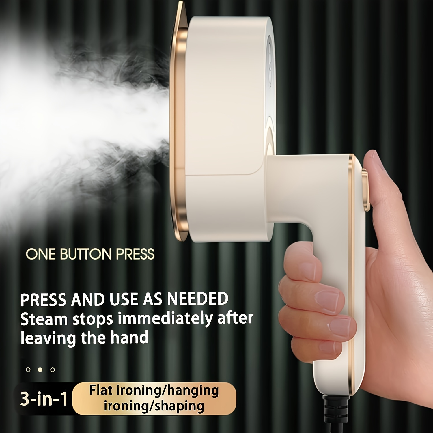 mini portable folding steam iron 180 rotating steamer for clothes fast heating handheld quick wrinkle compact handheld steam iron for travel college dorm back to school apartment home office details 2