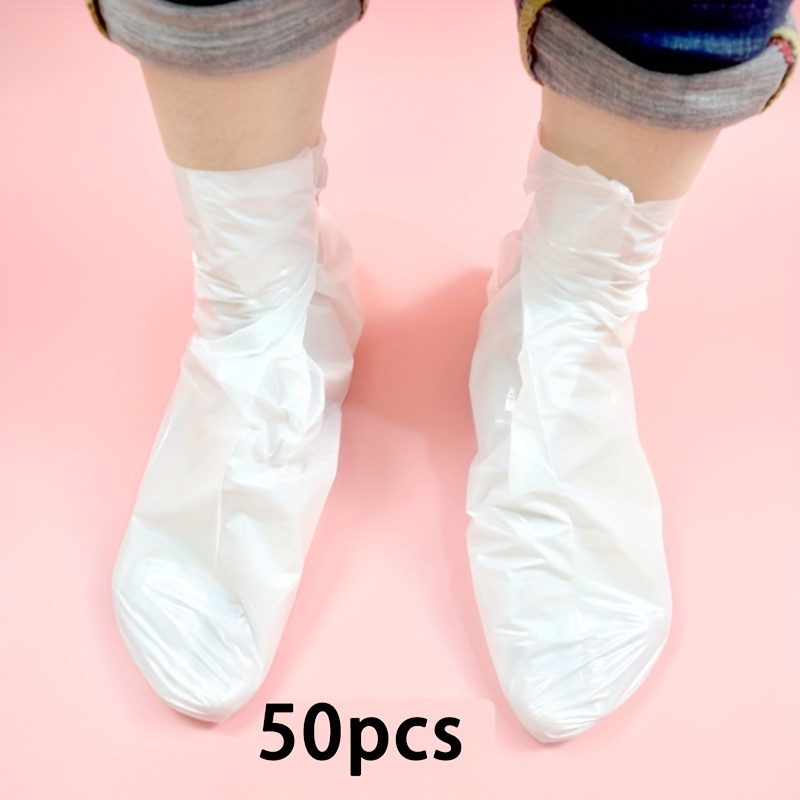 Image of 50pcs Foot Moisturizing Foot Masks - Formaldehyde-free, Detoxifying And Softening, Smooth, Exfoliating Foot And Nail Care Suitable For Travel