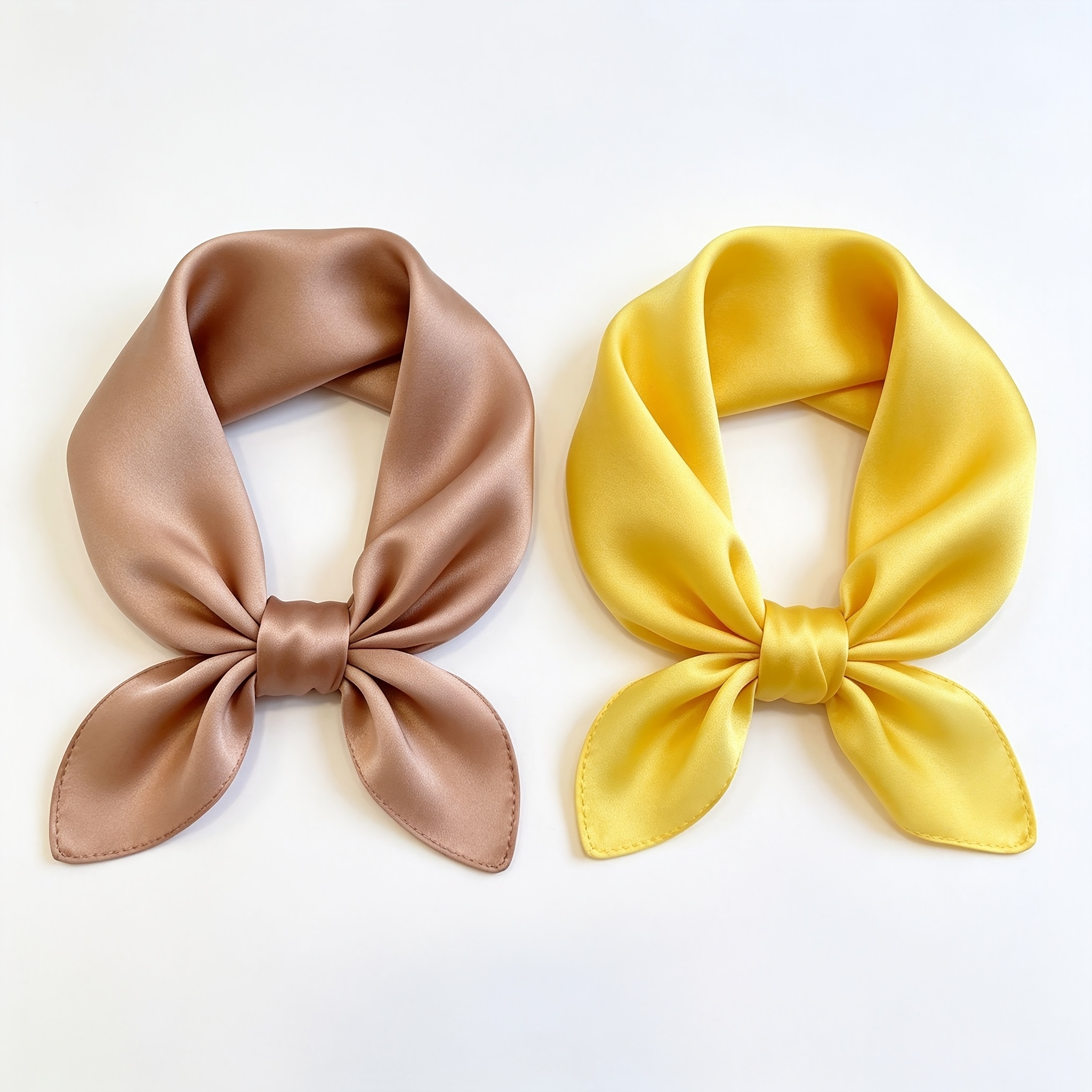 TEMU 2pc/3pc Set, 100% Silk Small Square Scarves. This Set Is In 2-piece And 3-piece Options, Containing The Corresponding Number Of Scarves. Each