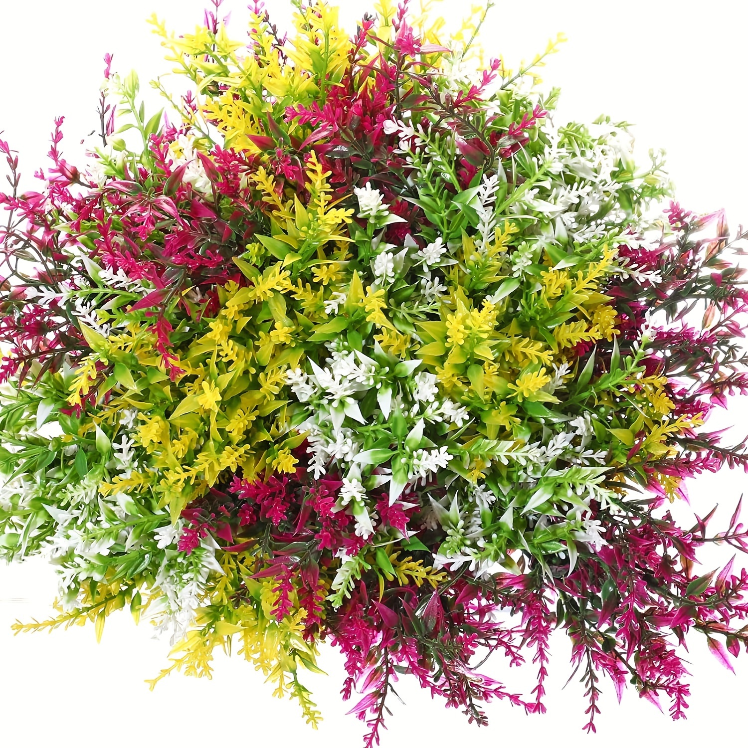 Image of 24pcs Bundles Artificial , Plastic Simulation Uv Resistantoutdoor Flowers, 3 Colors Mix Winter Christmas Decor Flower, Fakeplants For Home Garden Porch Decor Wedding, Spring Summer Homedecor