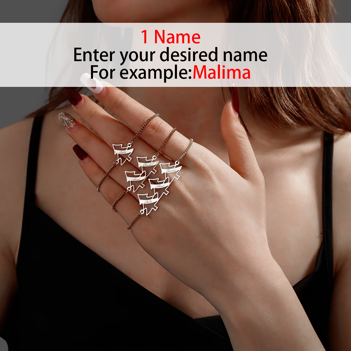 Personalized Christmas Tree Name Bracelet, Custom Family Gift