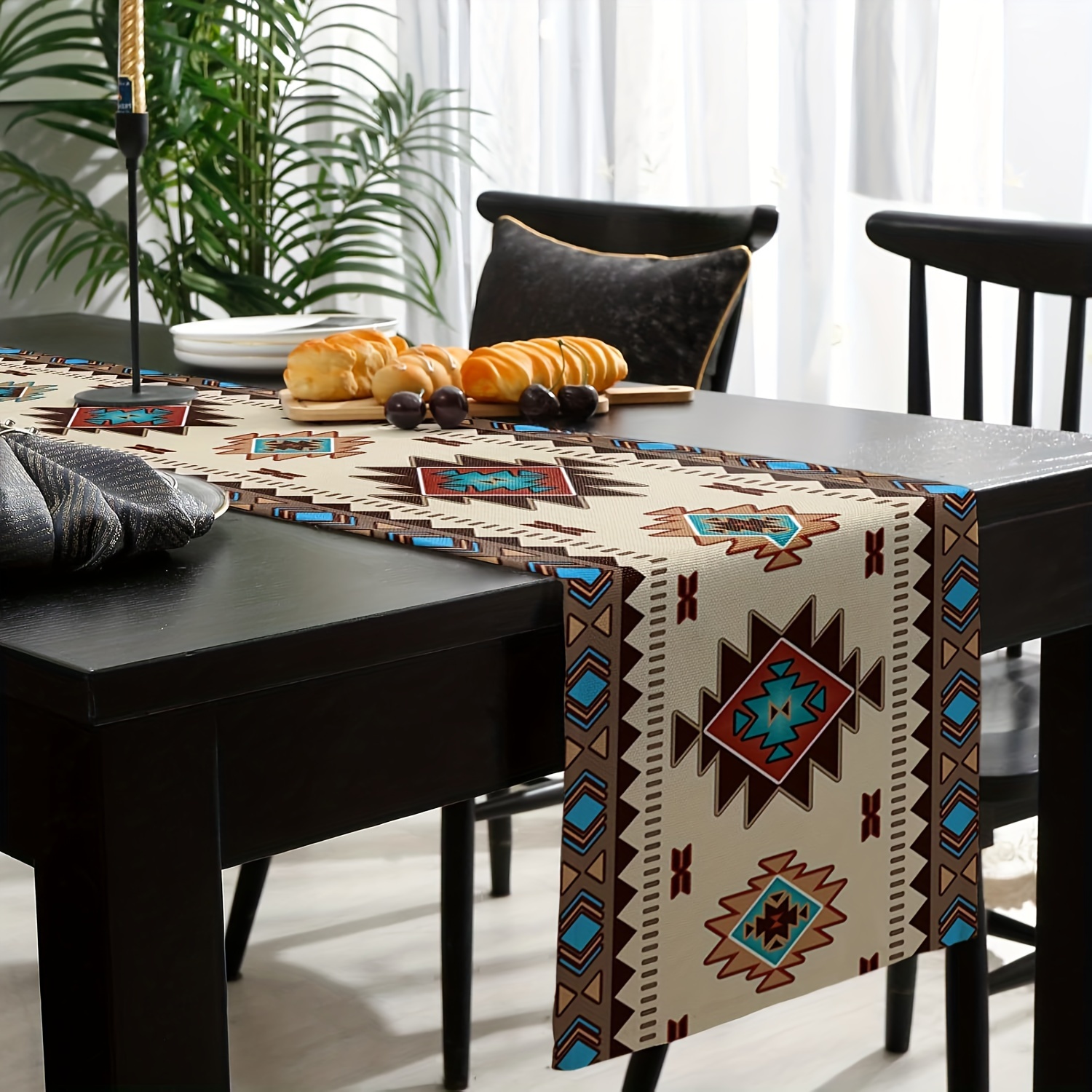 1pc multicolor boho table runner linen holiday dresser - Temu Bahrain