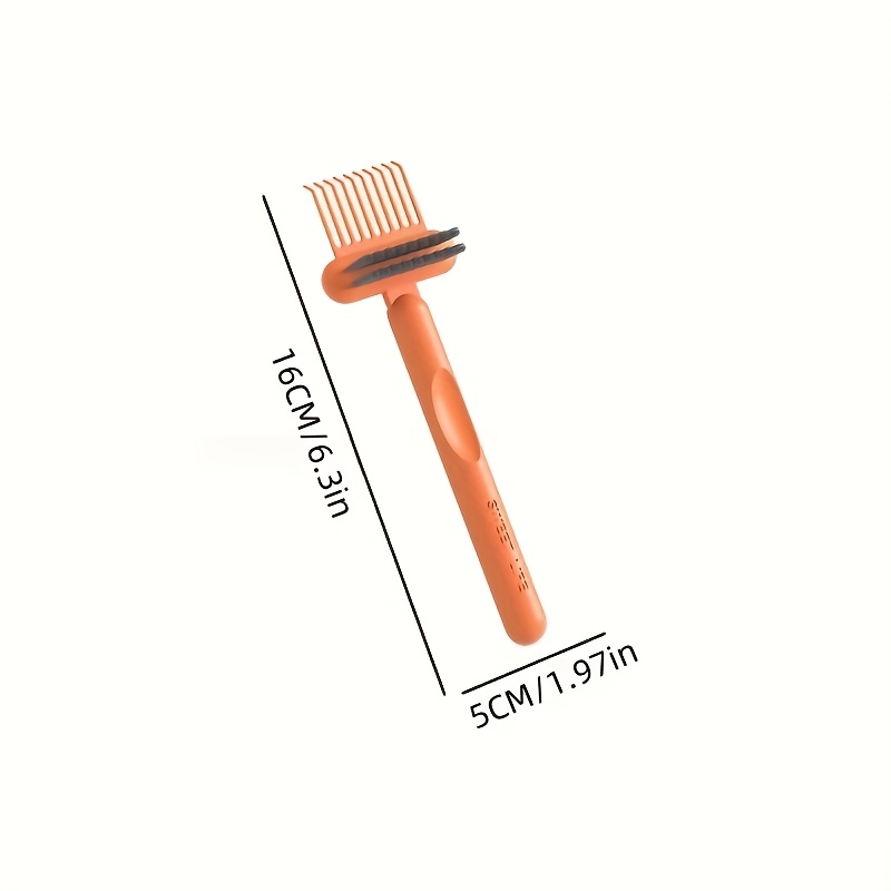 Dual-Function Portable Hairbrush Cleaner with Ergonomic Handle, Reusable Air Cushion Brush Gap Tool, 2 or 3-Pack in Multiple Colors